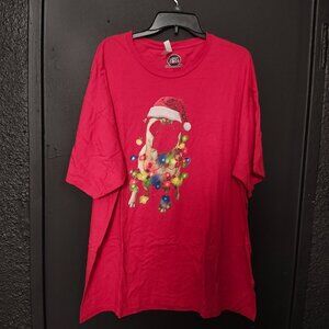 Lost Gods Collective Christmas Golden Retriever T-Shirt Red Size 3XL NWT